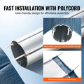 RV Awning Fabric 3.72m 16oz PVC Waterproof UV Protection Blue