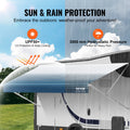 RV Awning Fabric 6.15m 3-Ply 16oz PVC Waterproof UV Blue Fade