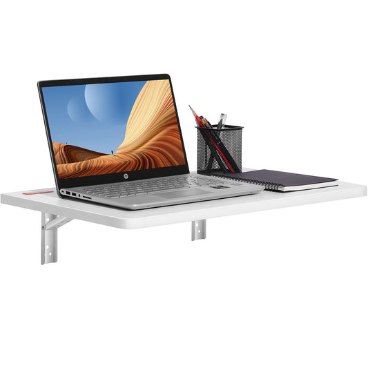 Wall Mounted Folding Table 23.6" Wooden Fold Down Desk Carbon