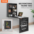 Wall Mounted Folding Desk w/ Chalkboard Storage Space Saving