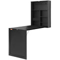 Wall Mounted Folding Desk w/ Chalkboard Storage Space Saving
