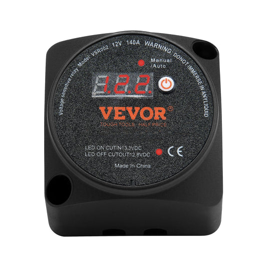 Dual Battery Isolator 140Amp VSR Manual Auto Mode LCD Screen Caravan RV