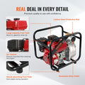 Gasoline Engine Water Pump 80mm 7HP 4-Stroke Gas Powered