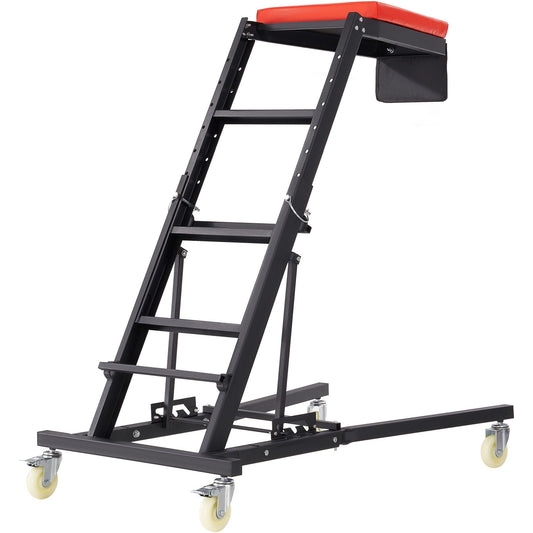 Automotive Topside Creeper, with Adjustable Height 48" to 76", 181.44KGS Capacity High Creeper, 4 Swivel Caster Wheels, Heavy Duty Foldable Creeper for Auto Repair and Maintenance