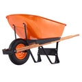 Wheelbarrow Cart One Wheel 6 Cu Ft Garden Dump Cart 330 lbs Utility Cart