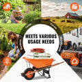 Wheelbarrow 6 Cu Ft One Wheel Garden Dump Cart 330lbs Utility