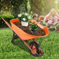 Wheelbarrow 6 Cu Ft One Wheel Garden Dump Cart 330lbs Utility
