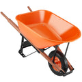 Wheelbarrow 6 Cu Ft One Wheel Garden Dump Cart 330lbs Utility