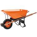 Wheelbarrow 6 Cu Ft One Wheel Garden Dump Cart 330lbs Utility