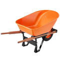 Wheelbarrow 6 Cu Ft One Wheel Garden Dump Cart 330lbs Utility