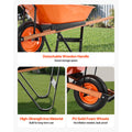 Wheelbarrow Cart One Wheel Garden Dump Cart 330 lbs Yard Utility Cart