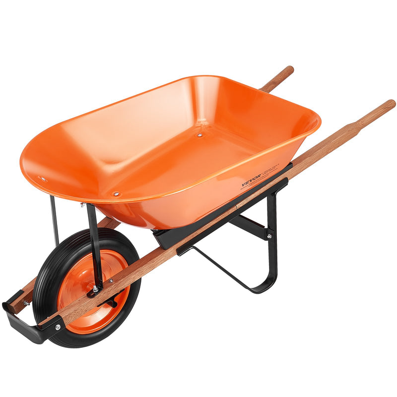 Wheelbarrow Cart One Wheel 330 lbs Garden Dump Yard Utility