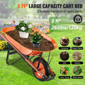 Wheelbarrow Cart One Wheel 330 lbs Garden Dump Yard Utility