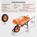 Wheelbarrow Cart One Wheel 330 lbs Garden Dump Yard Utility