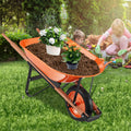 Wheelbarrow Cart One Wheel 330 lbs Garden Dump Yard Utility
