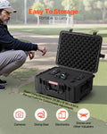 Weatherproof Hard Case 2.5 Cu.ft IP67 Rolling Wheels Black