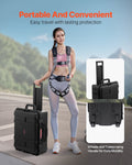 Weatherproof Hard Case 2.5 Cu.ft IP67 Rolling Wheels Black