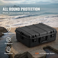 Weatherproof Hard Case, Heavy Duty Protective Dry Box Case with Pre-cut Foam, and Retractable Pull Handles for Travel, Hunting, Military, Tactical, IP67 Waterproof Case for Cameras (56.1x37x26)