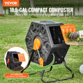 Compost Bin 18.5 Gal Tumbler Rotating Outdoor Sliding Door