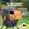 Compost Bin 18.5 Gal Tumbler Rotating Outdoor Sliding Door