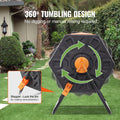 Compost Bin 18.5 Gal Tumbler Rotating Outdoor Sliding Door