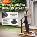2x Handrail Outdoor Porch Deck Black Square Tube Seniors Safety