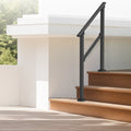 2x Handrail Outdoor Porch Deck Black Square Tube Seniors Safety