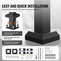 Handrail 2-3 Step Stair Carbon Steel Black Outdoor Porch Deck