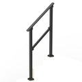 Handrail 2-3 Step Stair Carbon Steel Black Outdoor Porch Deck