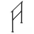 Handrail 2-3 Step Stair Carbon Steel Black Outdoor Porch Deck