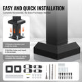 Carbon Steel Handrails 4-5 Steps Outdoor Stairs Rails Black Kit