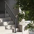 Carbon Steel Handrails 4-5 Steps Outdoor Stairs Rails Black Kit