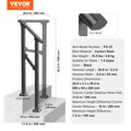 Handrails 1-2 Step Stair Rail Kit Carbon Steel Black Outdoor