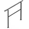 2-3 Step Stair Rail Kit Black Carbon Steel Handrail Concrete Deck
