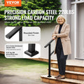 2-3 Step Stair Rail Kit Black Carbon Steel Handrail Concrete Deck