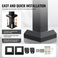 2-3 Step Stair Rail Kit Black Carbon Steel Handrail Concrete Deck