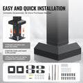 Handrails Outdoor Steps 5 Step Stair Rail Kit Carbon Steel Black