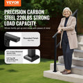 4-5 Step Stair Handrail Black Carbon Steel Outdoor Deck Concrete Rail