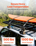 Ladder Rack Ratchet Straps 38mm 2.25m 226.8kg 2 Pack Black