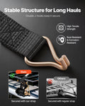 Ladder Rack Ratchet Straps 38mm 2.25m 226.8kg 2 Pack Black