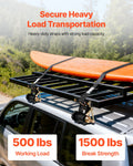 Ladder Rack Ratchet Straps 38mm 2.25m 226.8kg 4 Pack Black