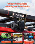 Ladder Rack Ratchet Straps 38mm 2.25m 226.8kg 4 Pack Black