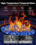 Fire Glass 20LBS Cobalt Blue 1/2 Inch High-Temperature Firepit Rocks