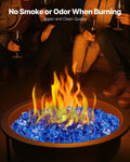 Fire Glass 20LBS Cobalt Blue 1/2 Inch High-Temperature Firepit Rocks