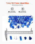 Fire Glass 20LBS Cobalt Blue 1/2 Inch High-Temperature Firepit Rocks