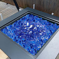 Fire Glass 20LBS Cobalt Blue 1/2 Inch High-Temperature Firepit Rocks