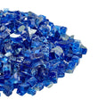 Fire Glass 20LBS Cobalt Blue 1/2 Inch High-Temperature Firepit Rocks