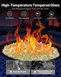 Fire Glass 10LBS 1/2 Inch Gold Reflective Fireplace Rocks High Temperature