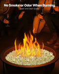 Fire Glass 10LBS 1/2 Inch Gold Reflective Fireplace Rocks High Temperature