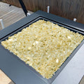 Fire Glass 10LBS 1/2 Inch Gold Reflective Fireplace Rocks High Temperature